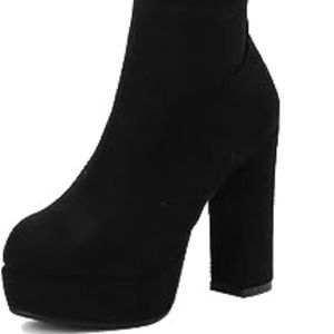 NueiVeiuo Women Platform Thigh High Boots High Heel Long Boots